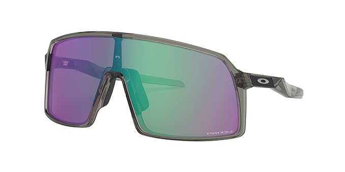 Oakley Men Rectangle Sunglasses - 0OO9406-Grey Frame / Green Lens