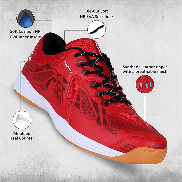 NIVIA APPEAL 3.0 BADMINTON SHOE - CRIMSON RED / RED