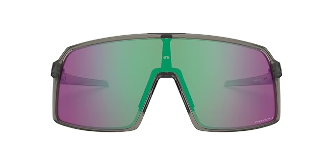 Oakley Men Rectangle Sunglasses - 0OO9406-Grey Frame / Green Lens