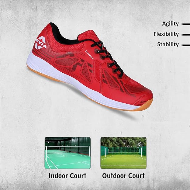 NIVIA APPEAL 3.0 BADMINTON SHOE - CRIMSON RED / RED