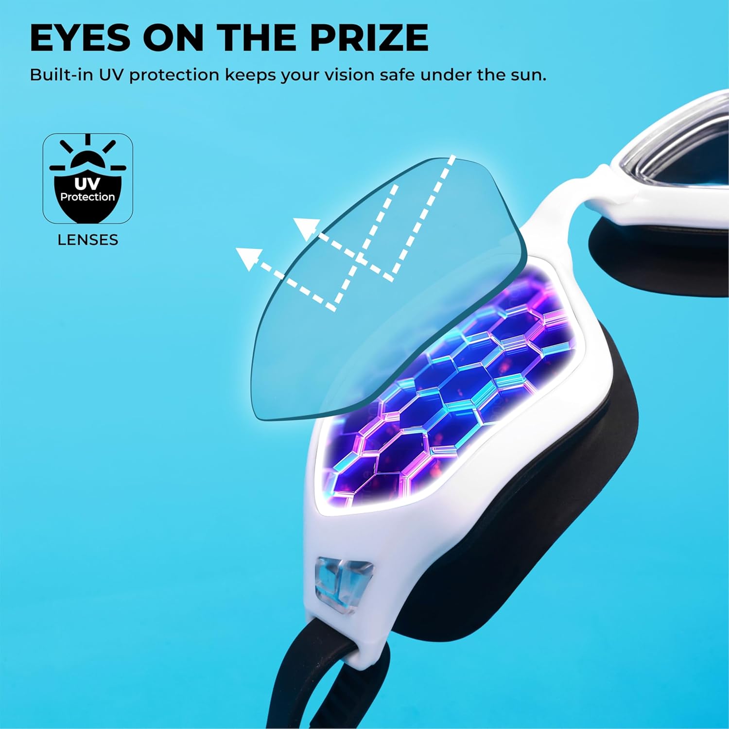NIVIA VISIONZ SWIMMING GOGGLES - BLACK/WHITE