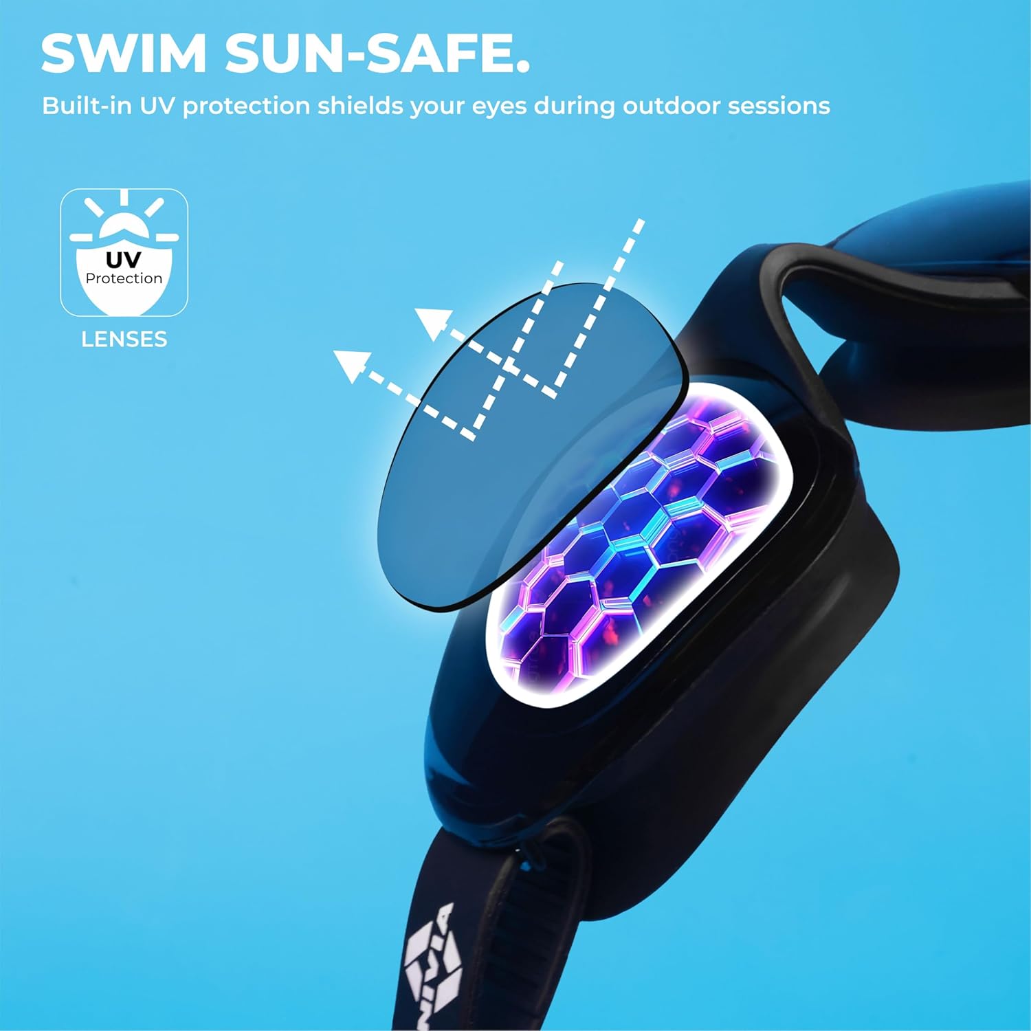 NIVIA VISOR SWIMMING GOGGLES - BLACK