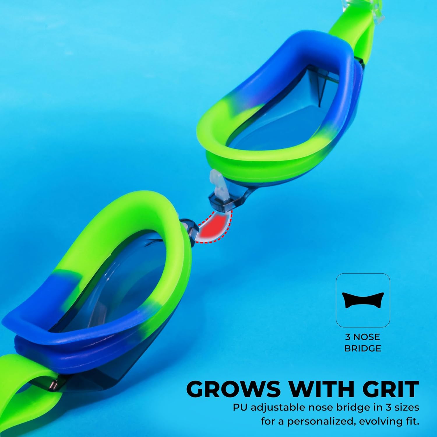 NIVIA SPLASH JR. 2.0 SWIMMING GOGGLES - BLUE/GREEN