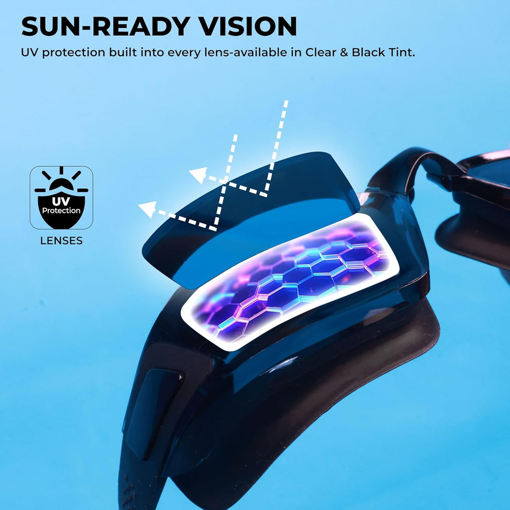 NIVIA VIPER 2.0 SWIMMING GOGGLES - BLACK (TINT)