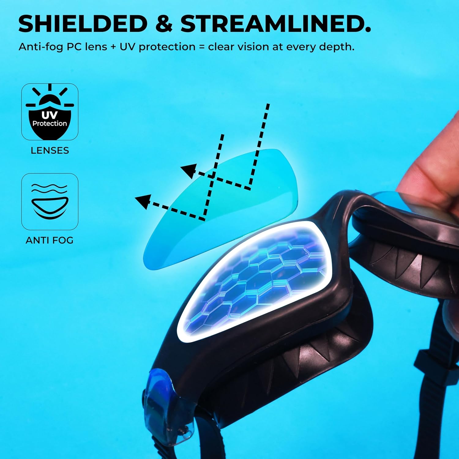 NIVIA UNICORE 2.0-M SWIMMING GOGGLES - BLACK (MIRROR)