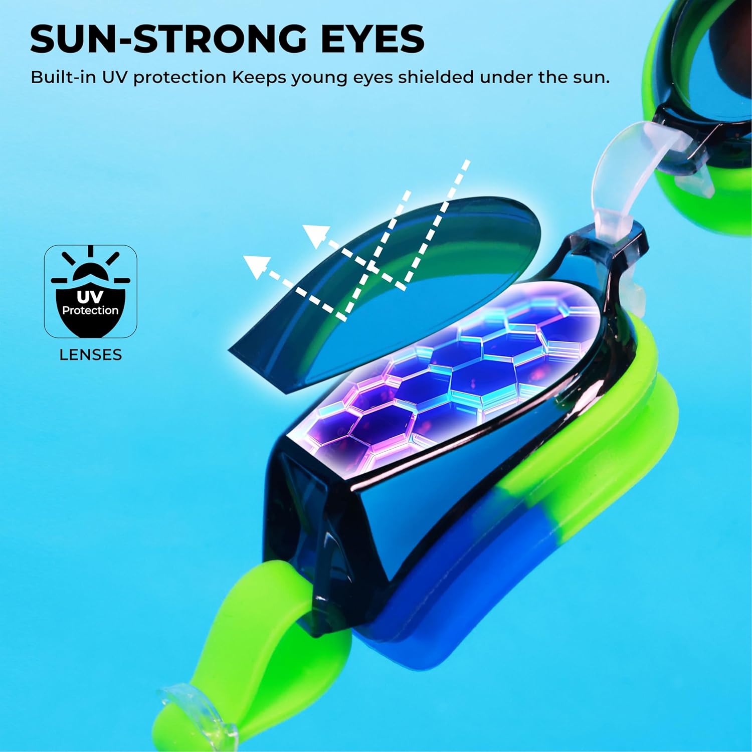 NIVIA SPLASH JR. 2.0 SWIMMING GOGGLES - BLUE/GREEN