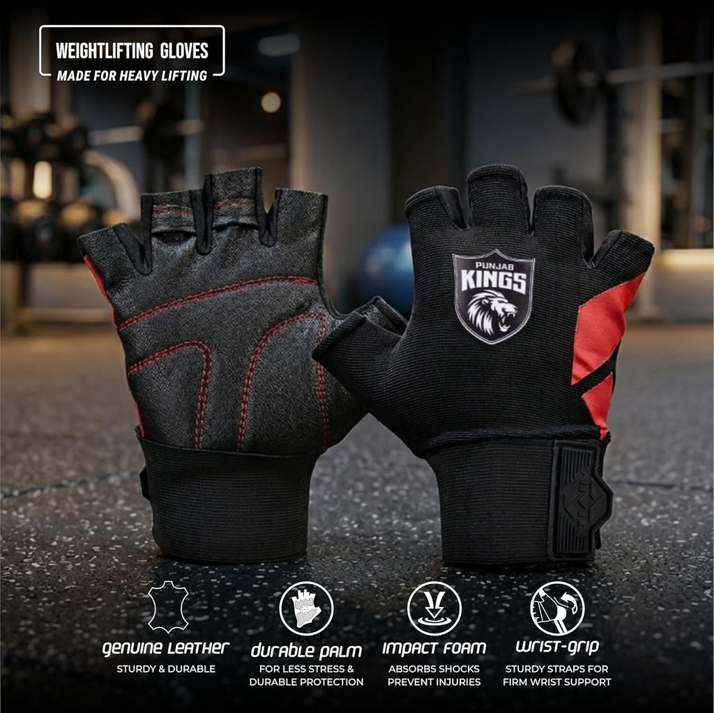 NIVIA PUNJAB KINGS TALON GYM GLOVES BLACK-LARGE
