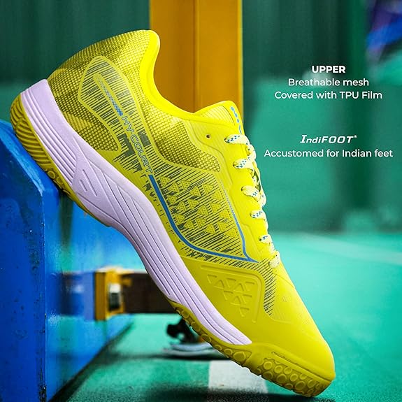 NIVIA HY-COURT 3.0 BADMINTON SHOE - YELLOW PLUM 10/4