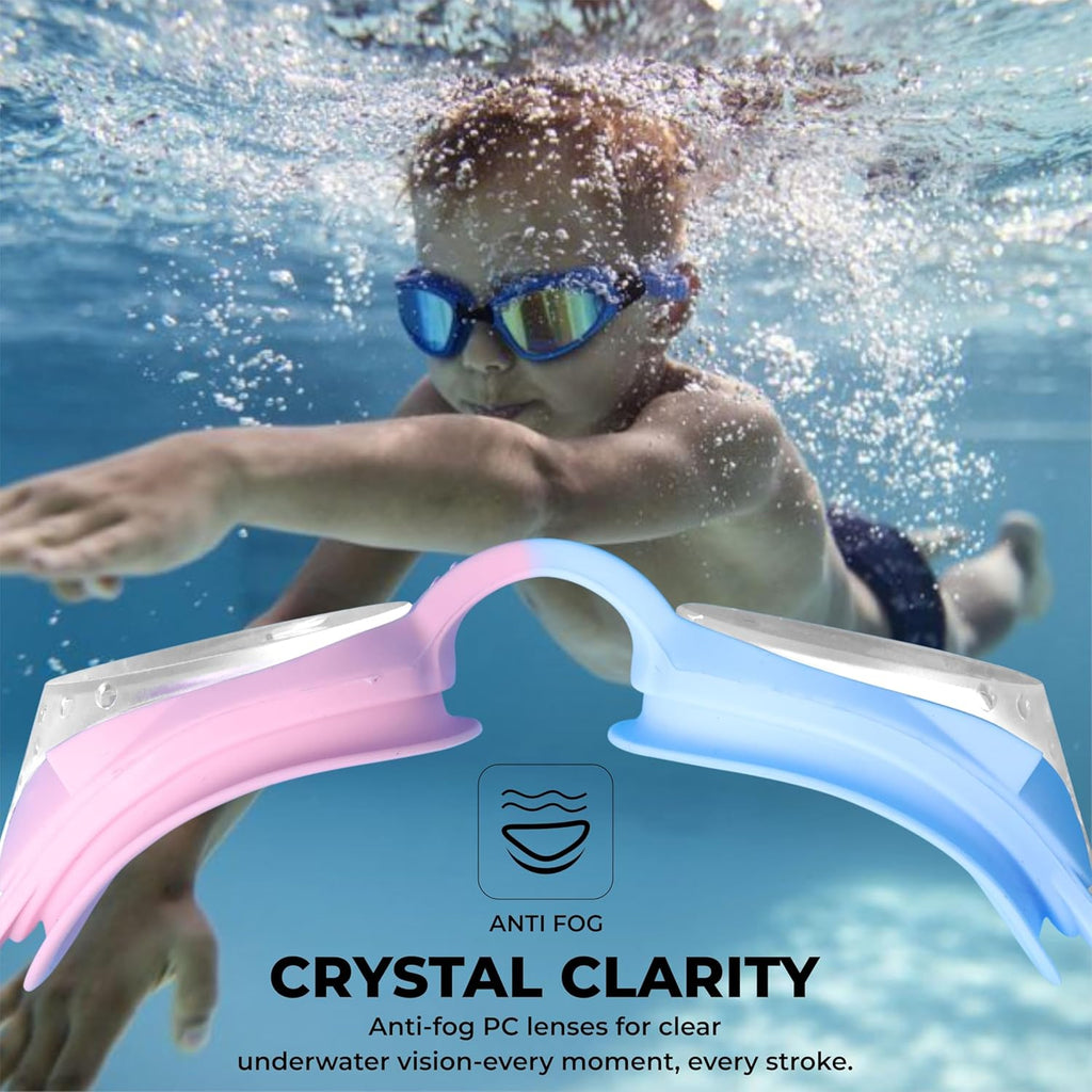 NIVIA KIDDIES JR. 2.0 SWIMMING GOGGLES - PINK/BLUE