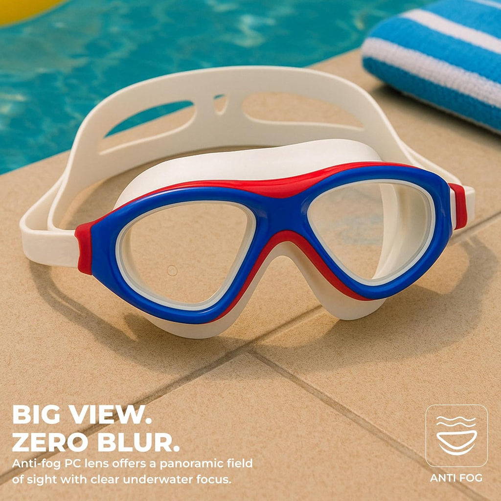 NIVIA UNIMASK JR. 2.0 SWIMMING GOGGLES - BLUE/RED