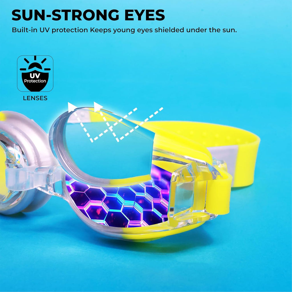 NIVIA SPLASH JR. 2.0 SWIMMING GOGGLES - YELLOW/GREY