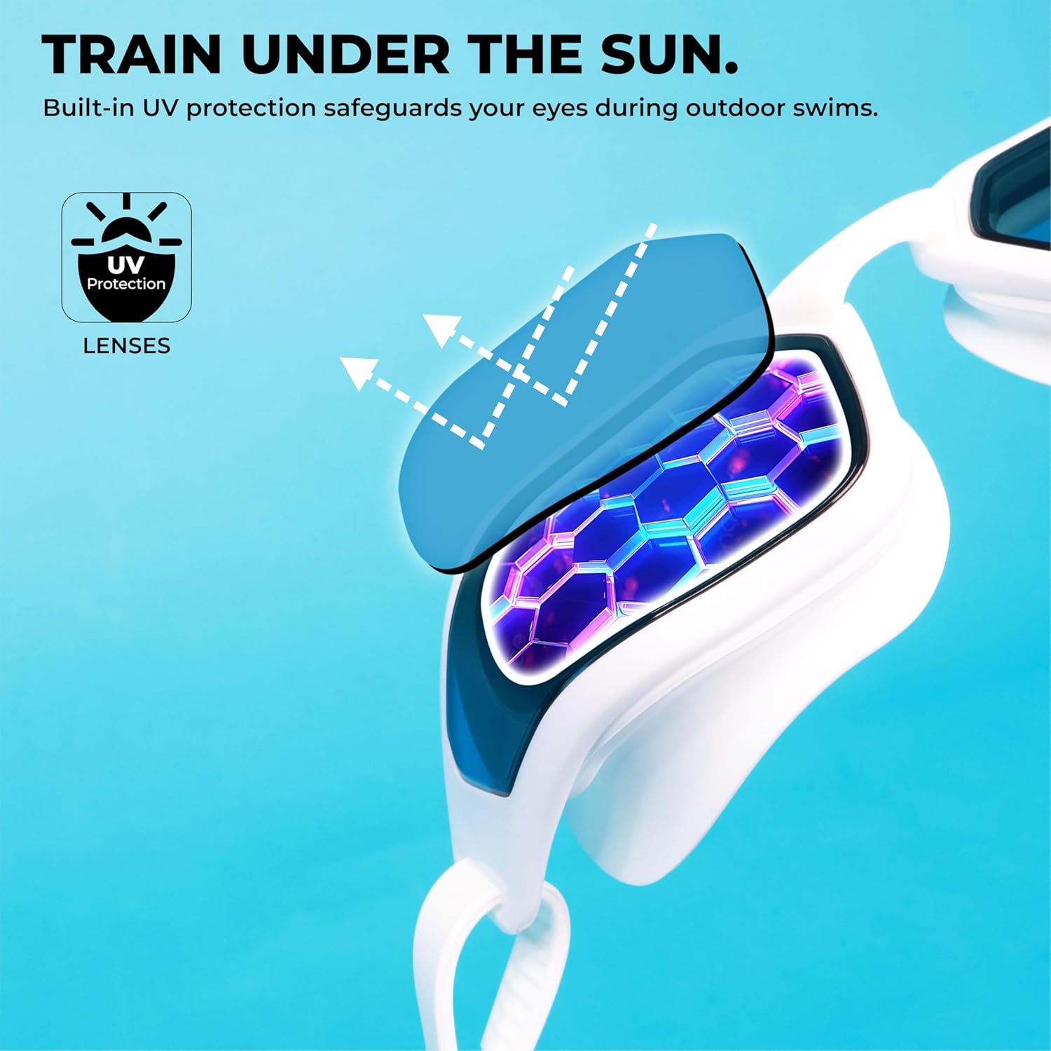 NIVIA SPORTZ SWIMMING GOGGLES - WHITE