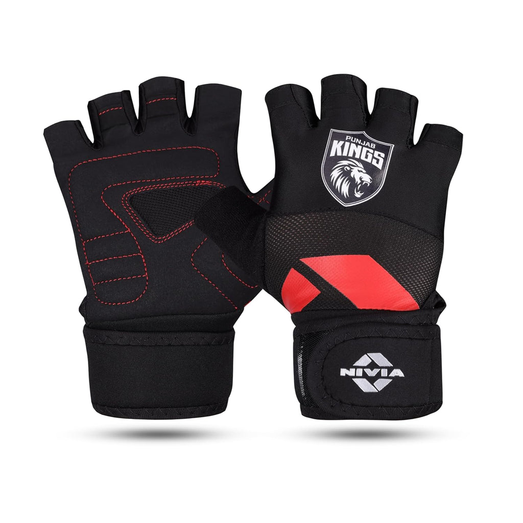 NIVIA PUNJAB KINGS FORGE CROSS TRAINING GLOVES BLACK-LARGE