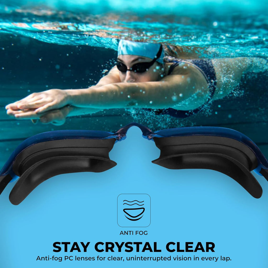 NIVIA VIPER 2.0 SWIMMING GOGGLES - BLACK (TINT)