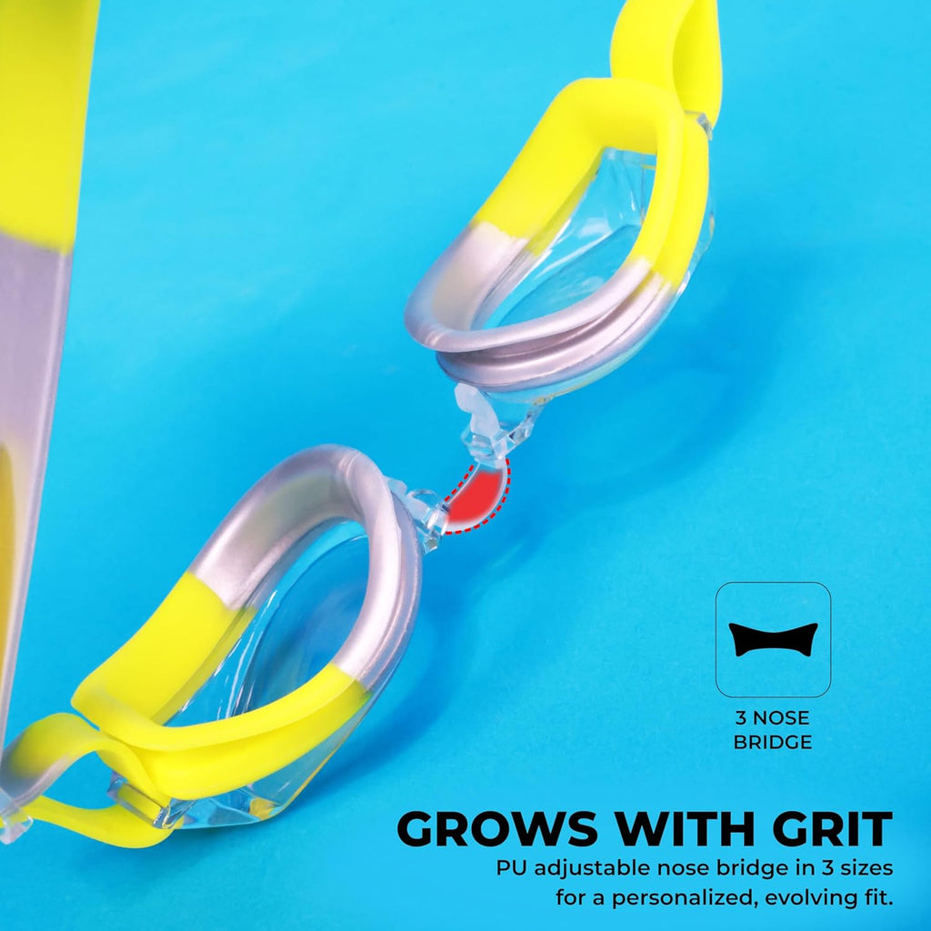 NIVIA SPLASH JR. 2.0 SWIMMING GOGGLES - YELLOW/GREY