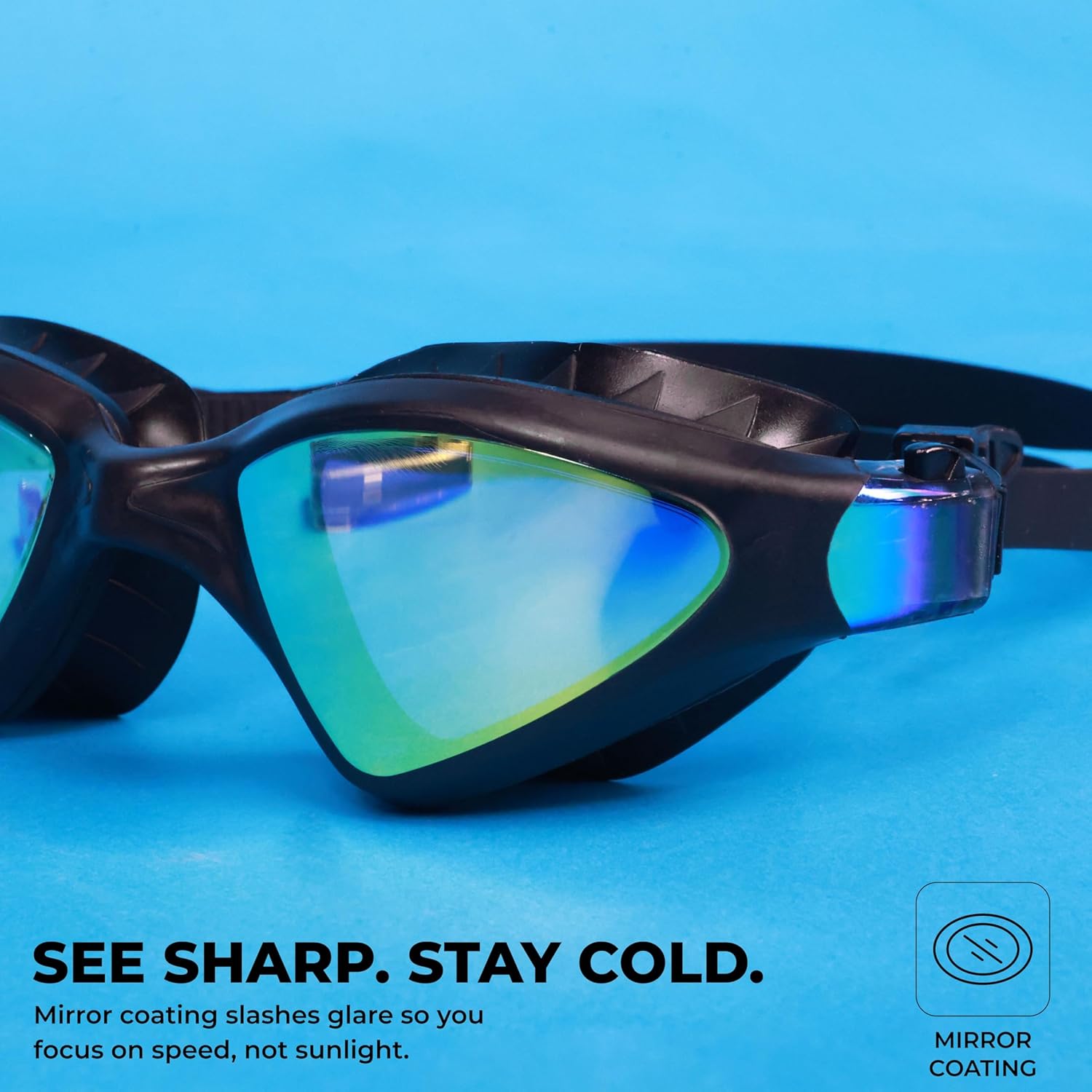 NIVIA UNICORE 2.0-M SWIMMING GOGGLES - BLACK (MIRROR)