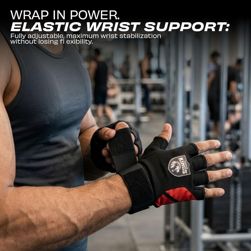 NIVIA PUNJAB KINGS TALON GYM GLOVES BLACK-MEDIUM