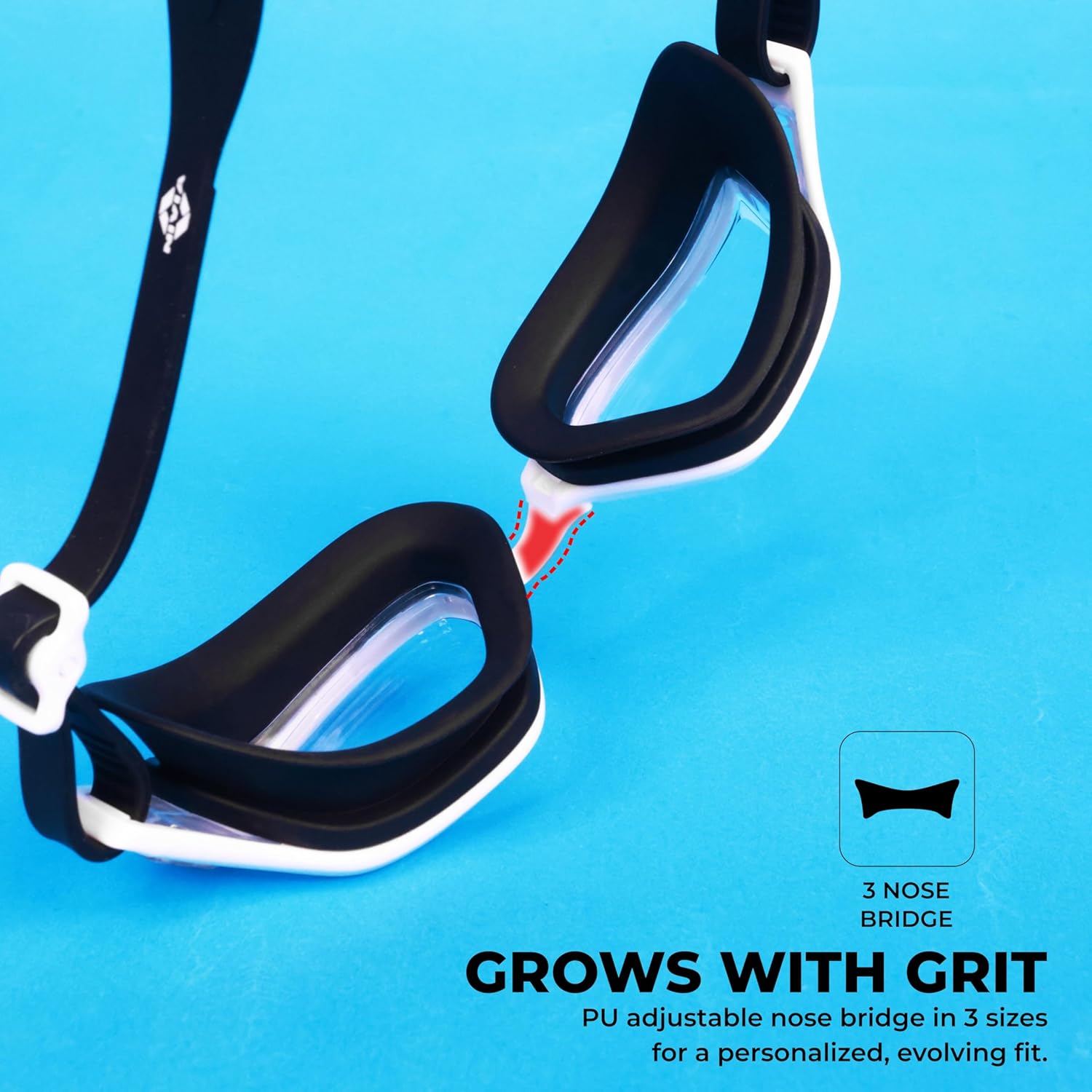 NIVIA VISIONZ SWIMMING GOGGLES - BLACK/WHITE