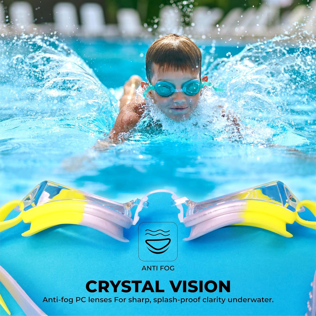 NIVIA SPLASH JR. 2.0 SWIMMING GOGGLES - YELLOW/GREY