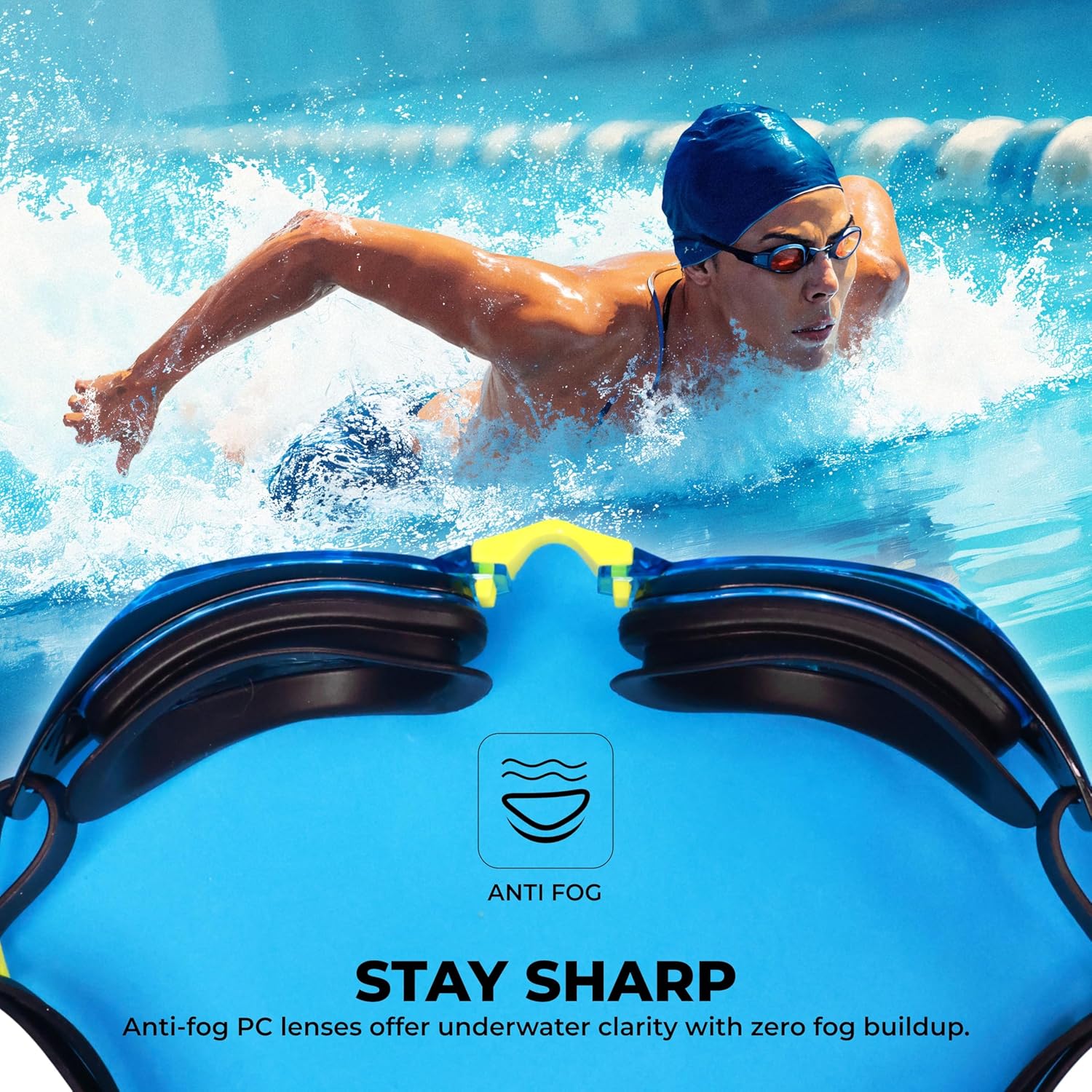 NIVIA ELIMINATOR 2.0 SWIMMING GOGGLES - BLACK/GREEN