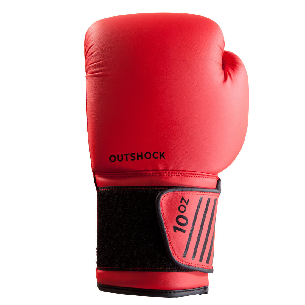 Adult Beginner Boxing Gloves 100 Red