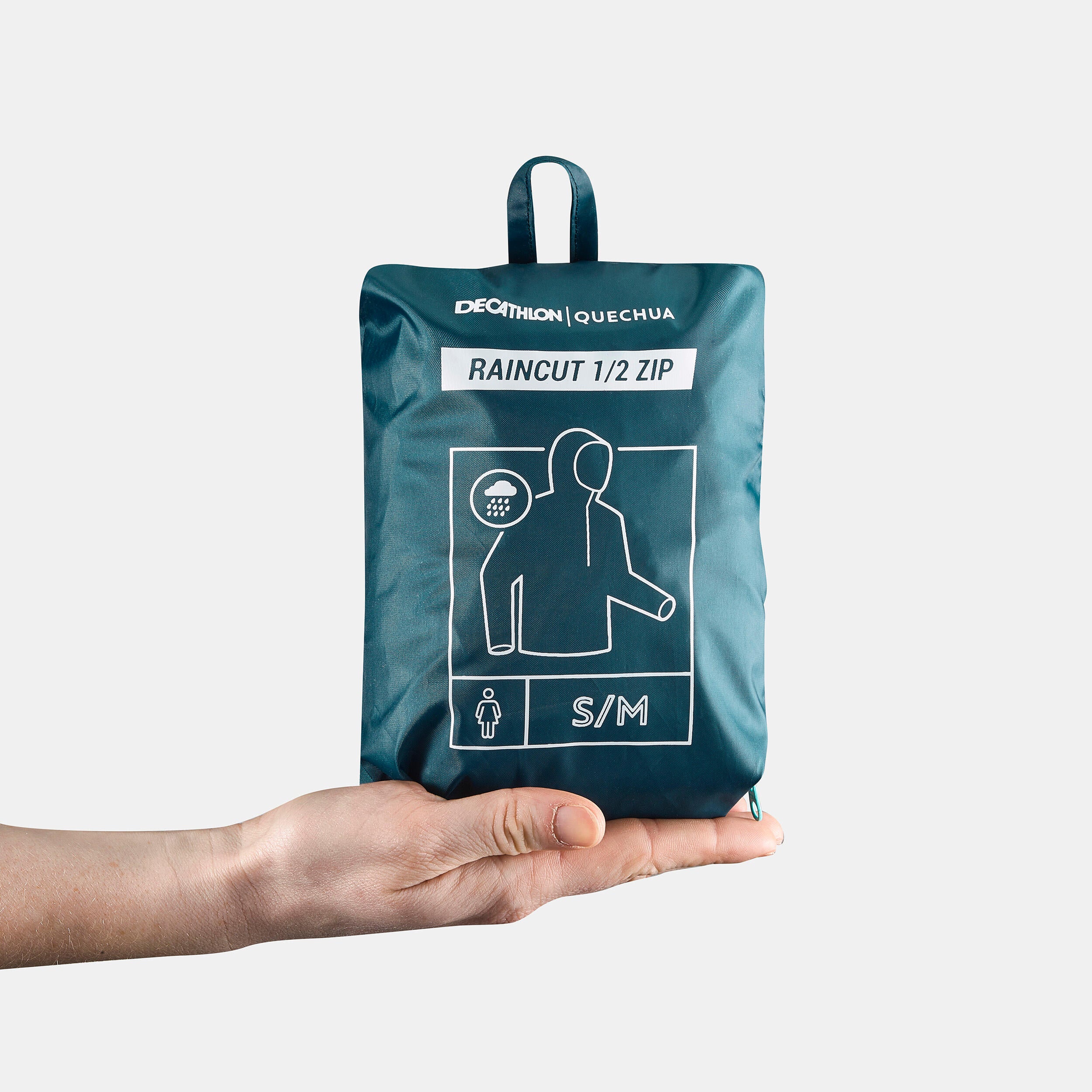 Women’s windproof and water-repellent hiking jacket NH100 1/2 Zip - Blue