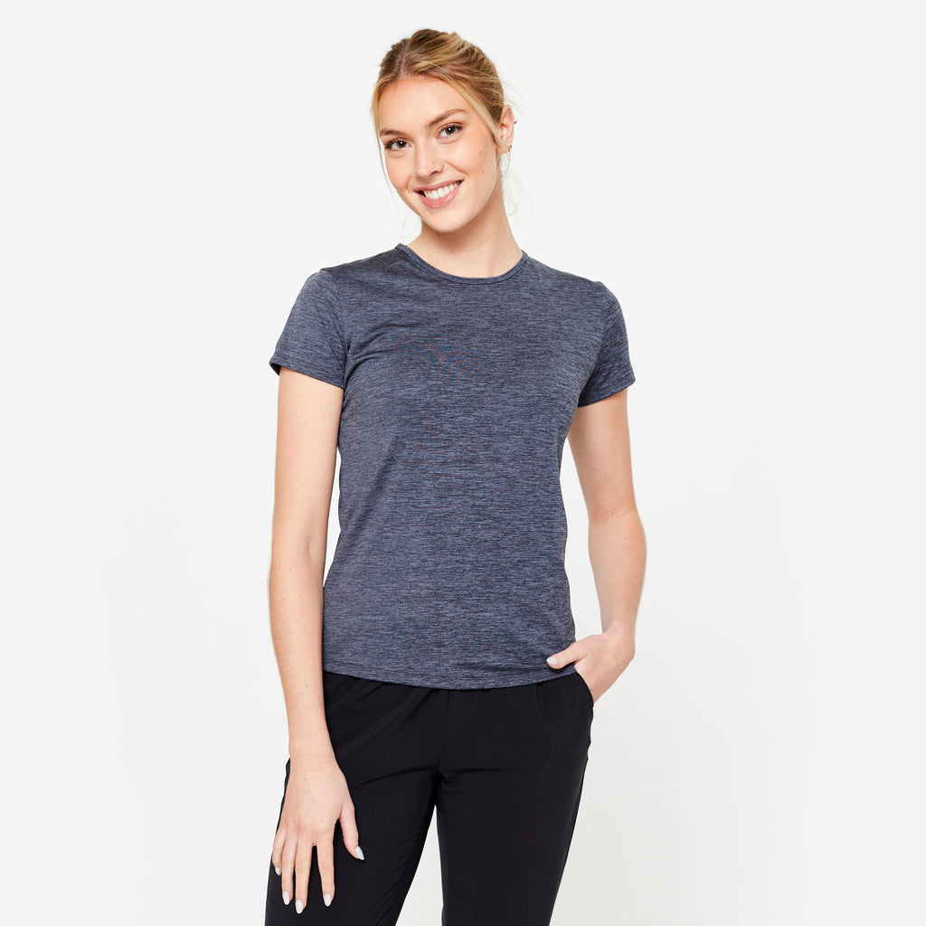 Short Sleeves Fit Women's Basic T-Shirt- Graphite Grey