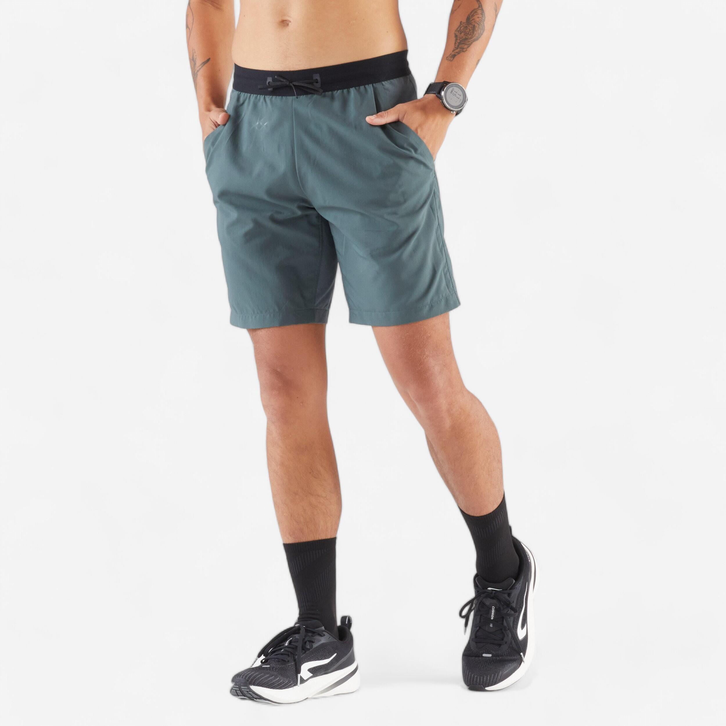 Men's Running Shorts Run 500- Smoked Green